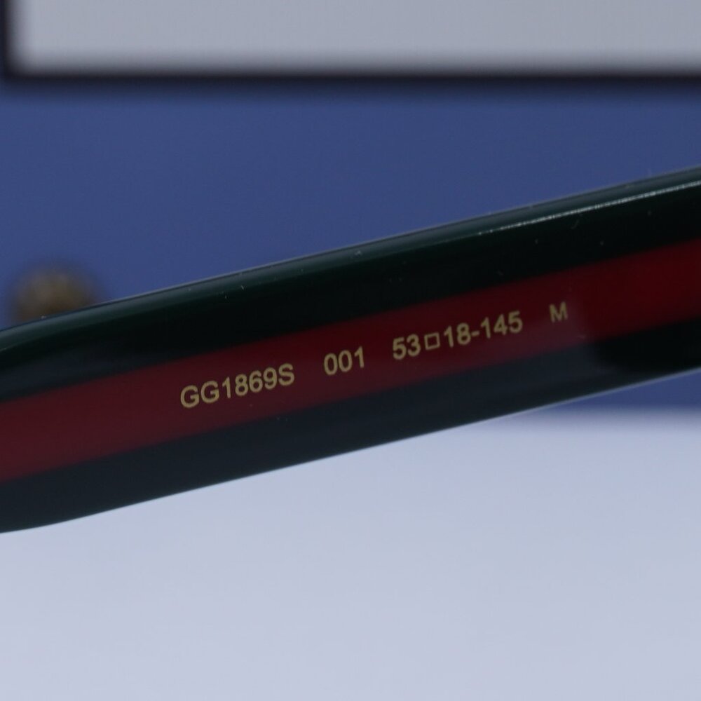 Final Price! Gucci GG1869S 001 Black/Green/Red Sunglasses - Picture 9 of 11